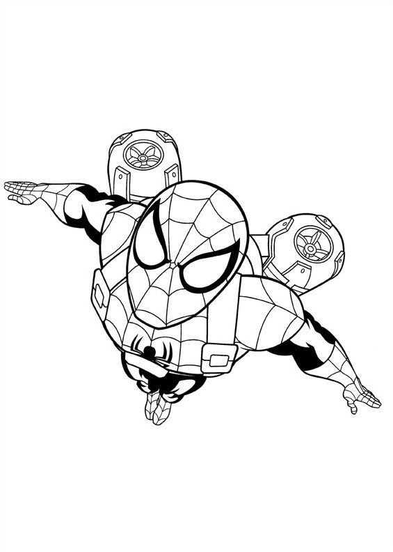 Print ultimate spiderman 2 kleurplaat